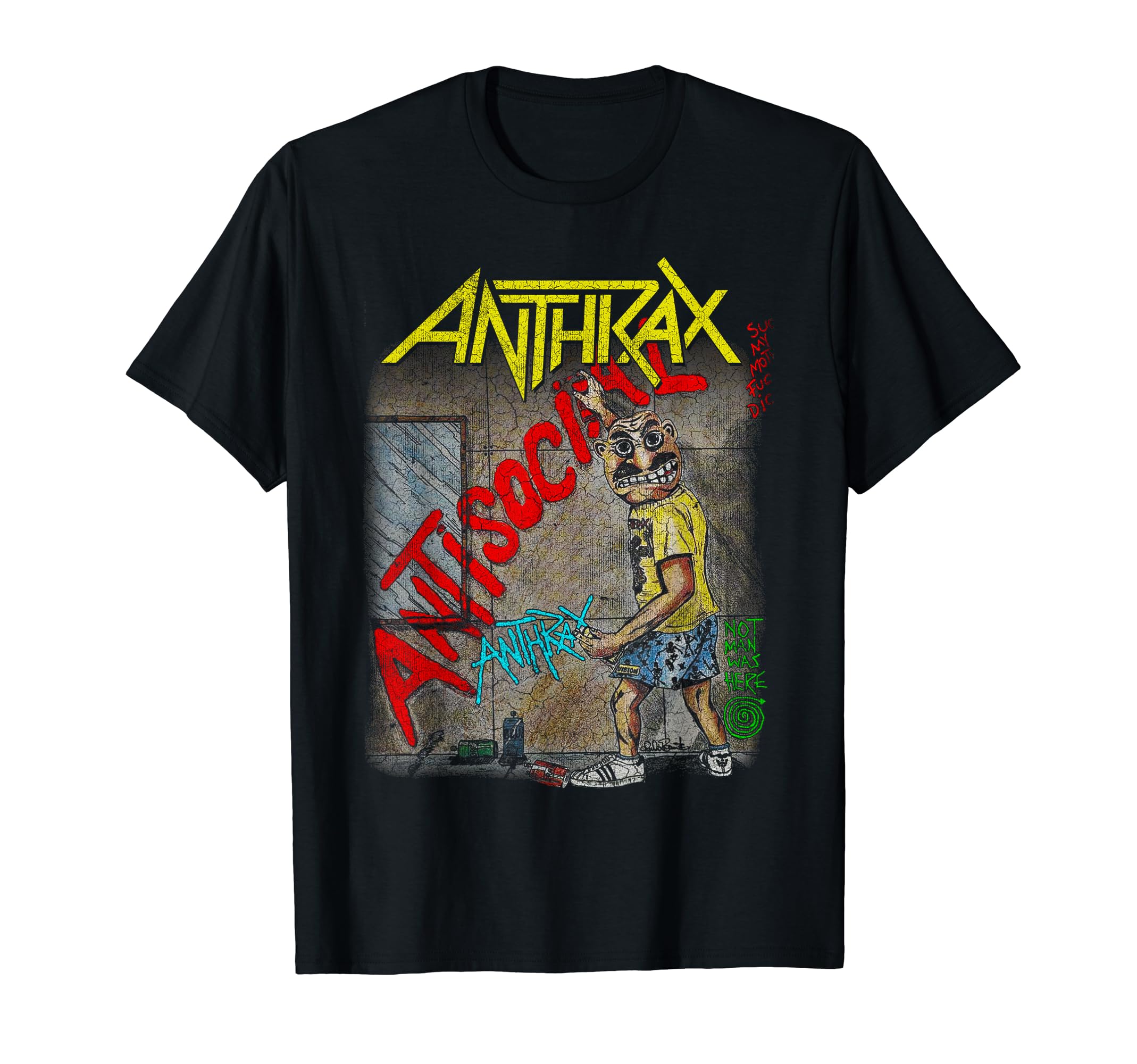 Amazon | Anthrax – Antisocial Tシャツ | Tシャツ・カットソー 通販